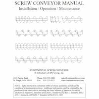 Csc Operation Screw Conveyor Manual Sq - Screw Conveyor Parts