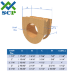 Hanger Bearing 216 Dimensions - Screw Conveyor Parts