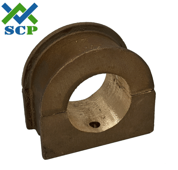 Cojinete de suspensión, estilo 216, tamaño de eje de 2", bronce - perforado para tubería de aceite