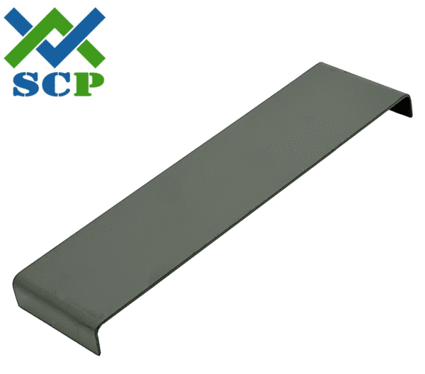 Cubierta, Correa a tope, canal en U, 6" de diámetro, 14GA Espesor x 3" LG, Acero inoxidable (304SS)