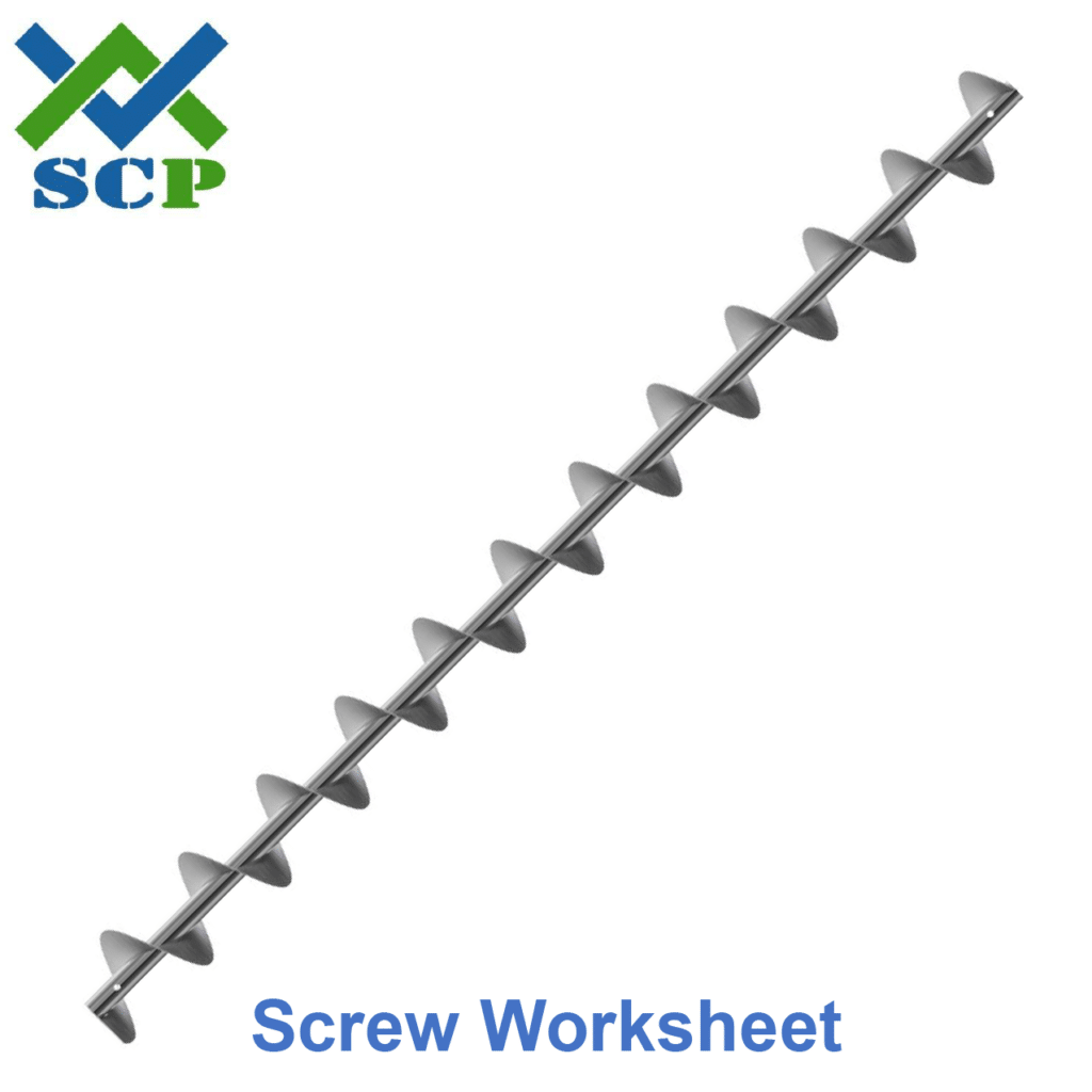 Screw Worksheet - Screw Conveyor Parts