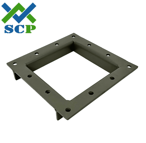 Entrada, cuadrada, 6" de diámetro